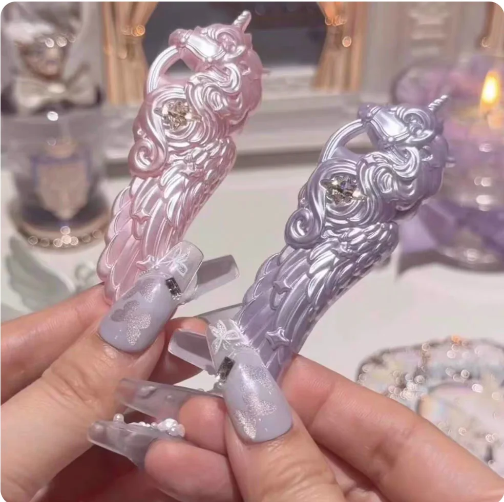 Flower Know Knight Unicorn Collection Ang Hairpin 2 Types Women Beauty Hair Accessories Decorative Hairpin Artistic Creamy Color