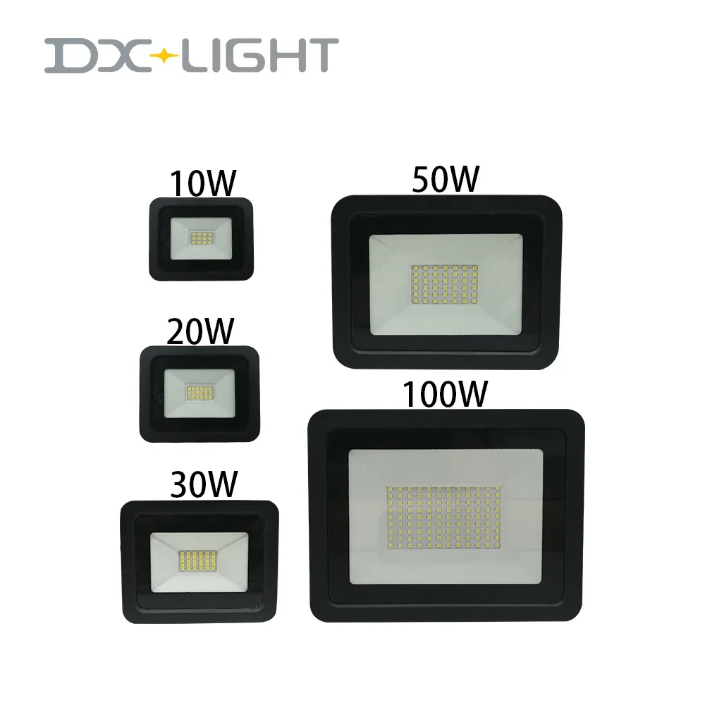 LED Flood Light 10W 20W 30W 50W 100W 110V/220V Floodlights Lamp Waterproof IP68 Whgite Reflector Led Exterior Outdoor Spotlight