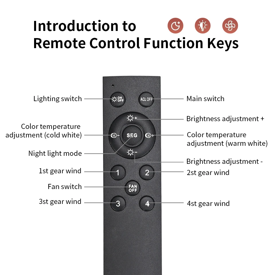 Moderno Ventilador de Teto com Controle Remoto, Silencioso, Inteligente, Sala, Quarto, Simples, Casa, Inteligente, Casa, AC85-265V