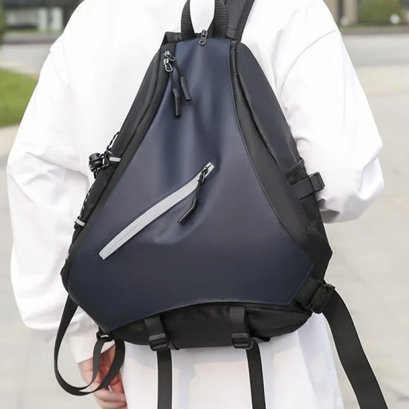 Large-capacity waterproof backpack, student schoolbag, unisex travel backpack, wear-resistant, casual, reflective design