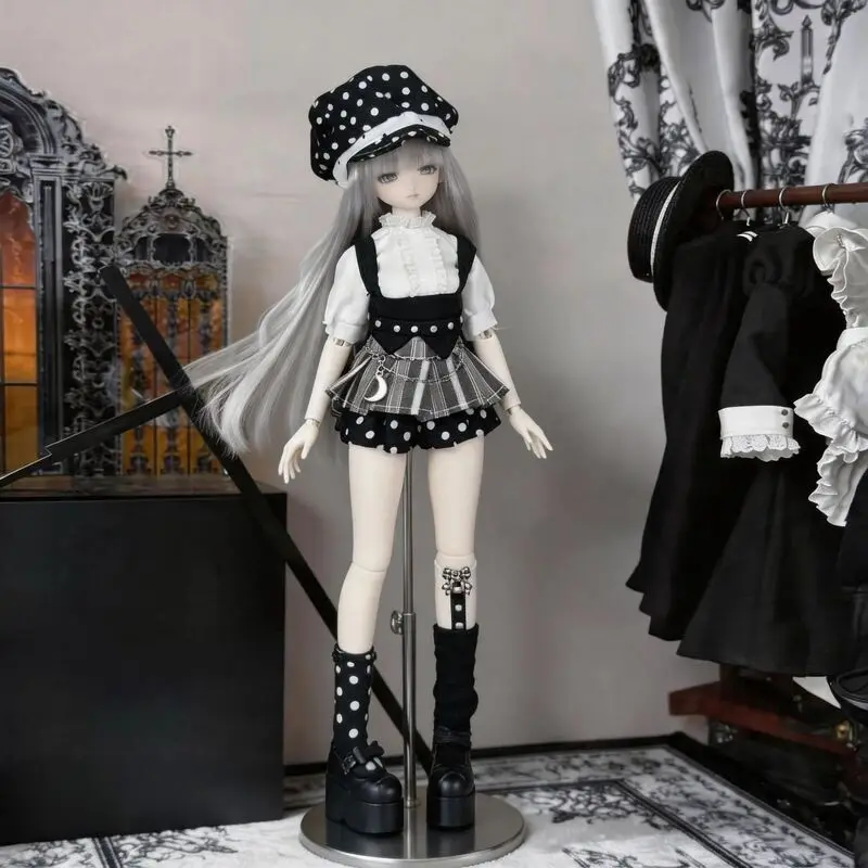 for 1/8 1/12 Dolls Clothes 11-16Cm Doll Set Lolita Style Bjd Dress Up Doll Trendy Play Doll Girl's Birthday Gift Kawaii