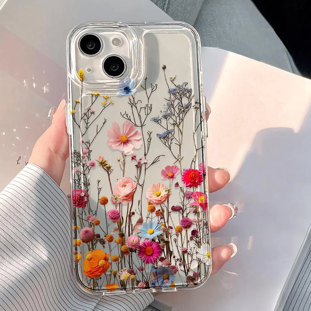 Flower Clear Case For iPhone 17 Pro Max Cases iPhone 11 15 12 13 14 16 Pro Max Case 17 Air 17proMax iPhone17 Cover Funda Bumper - Image 6