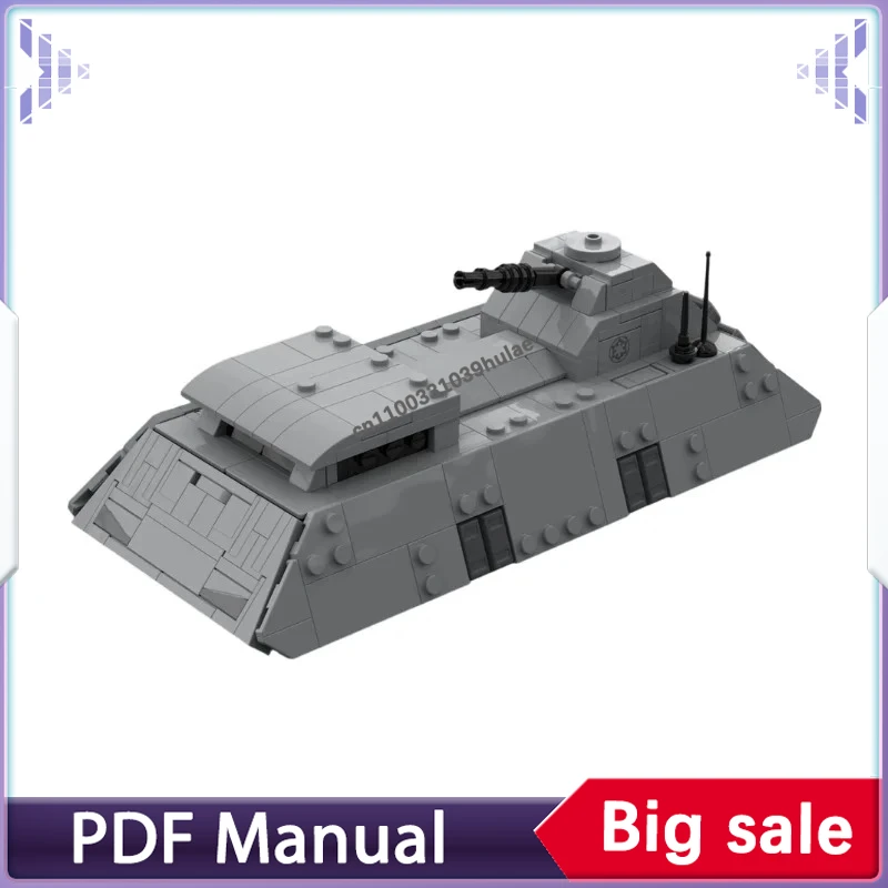 

Набор строительных блоков MOC Imperial Repulstor Tank 1-L, 526 деталей, модель военного репульсорного танка, конструктор, игрушка, подарок