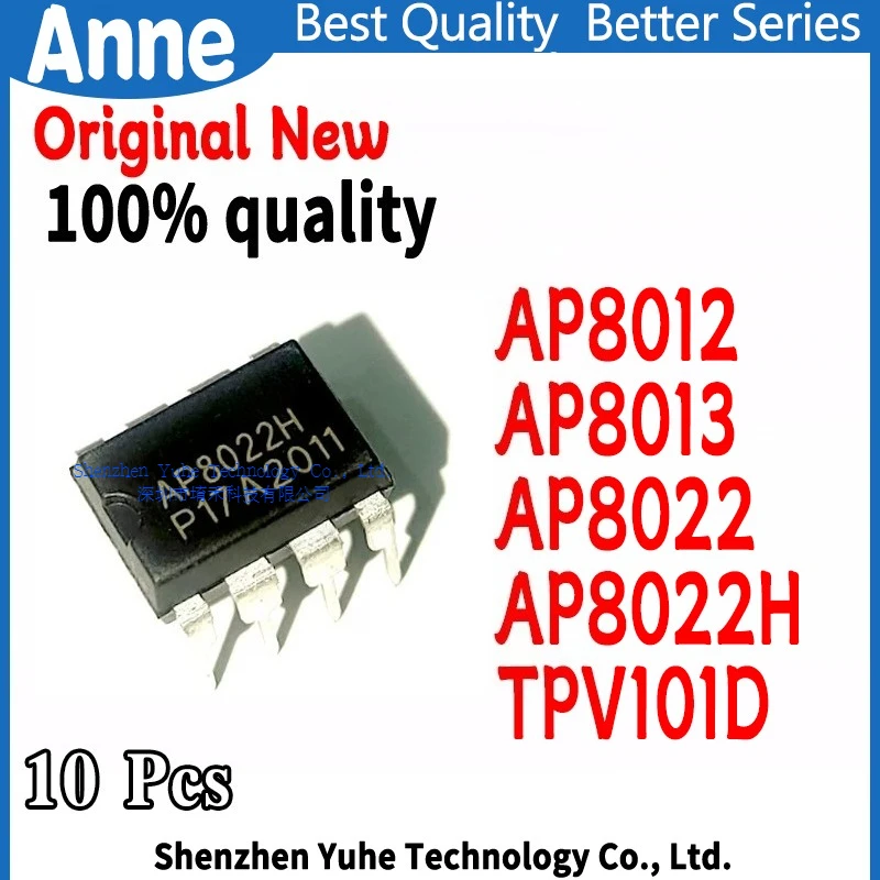 (10piece)100% New AP8012 AP8013 AP8022 AP8022H TPV101D DIP-8 Chipset
