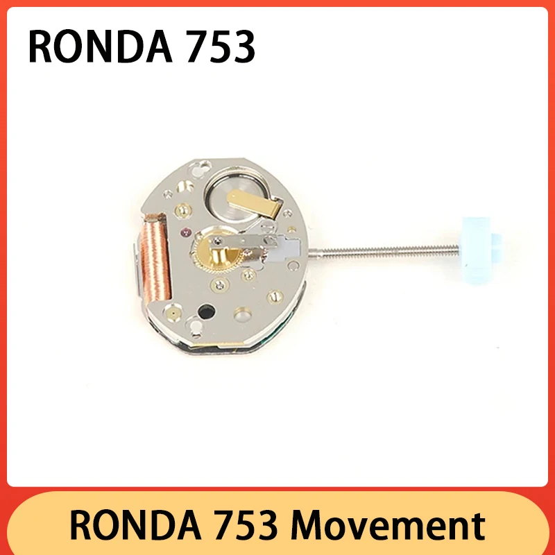 Brand New Imported Swiss RONDA 753 Movement Three Hands Quartz Movement Electronic Movement Stable Quality With Battery