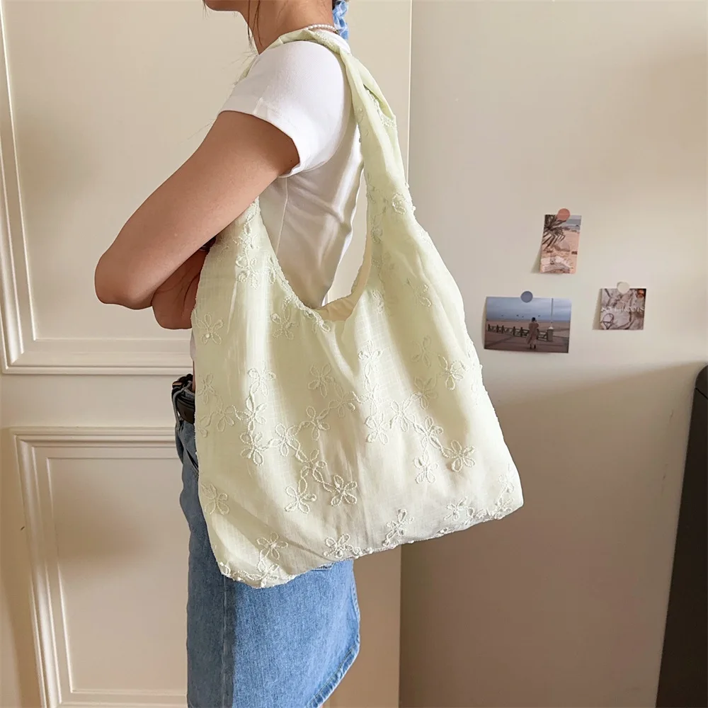 

Fashion Large Capacity Chiffon Tote Bag Portable Casual Single Shoulder Bag Partysu All-match Shopping Handbag Students