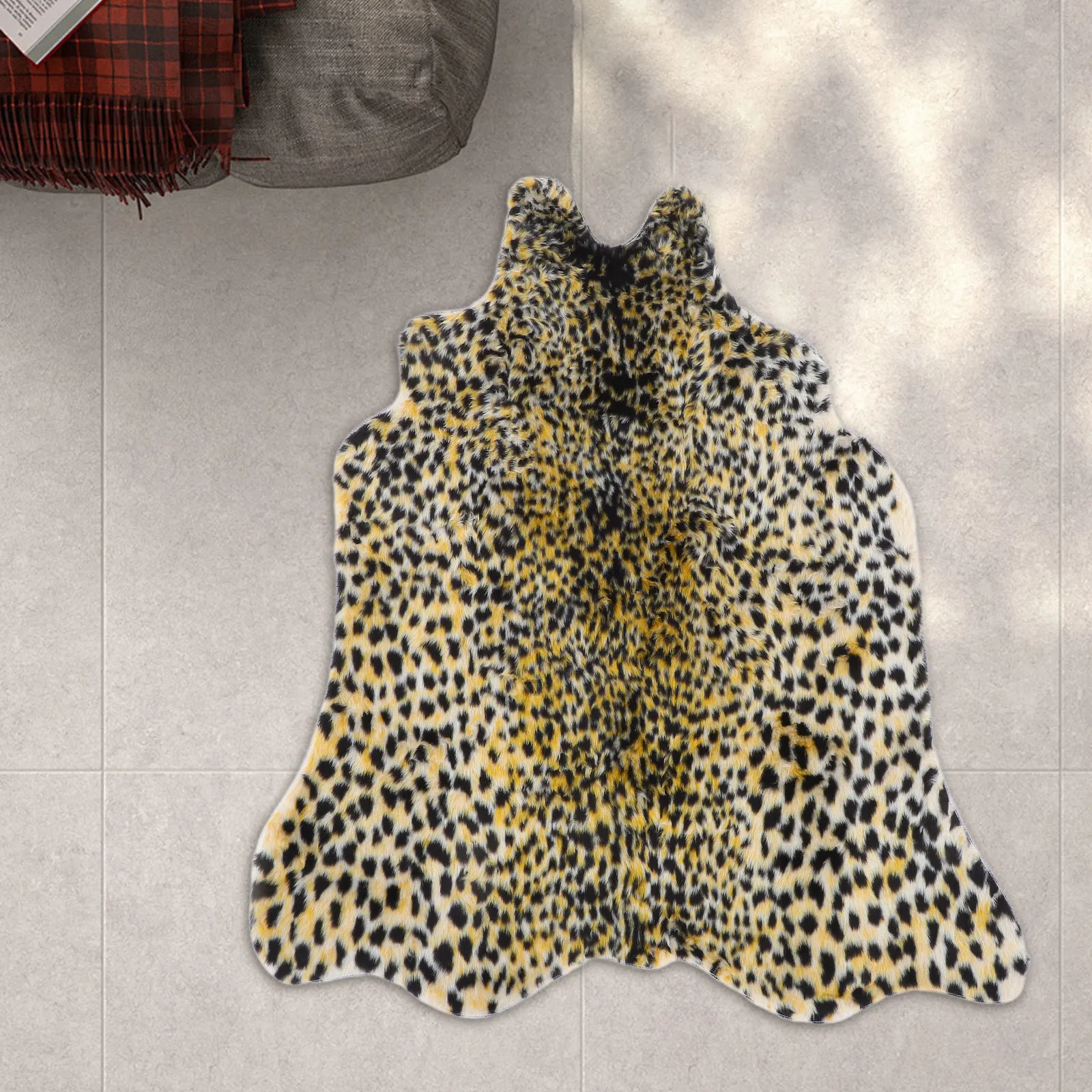 Leopard Print Floor Carpet Modern Artificial Simulation for Living Room Bedroom Kitchen Dining Room Tea Table Rug Home Decor