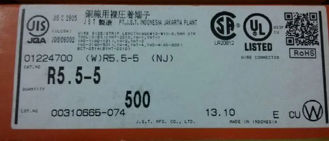 

1000pcs/lot R5.5-5 （5.5-5） AWG#12-10 5.3mm 100% New
