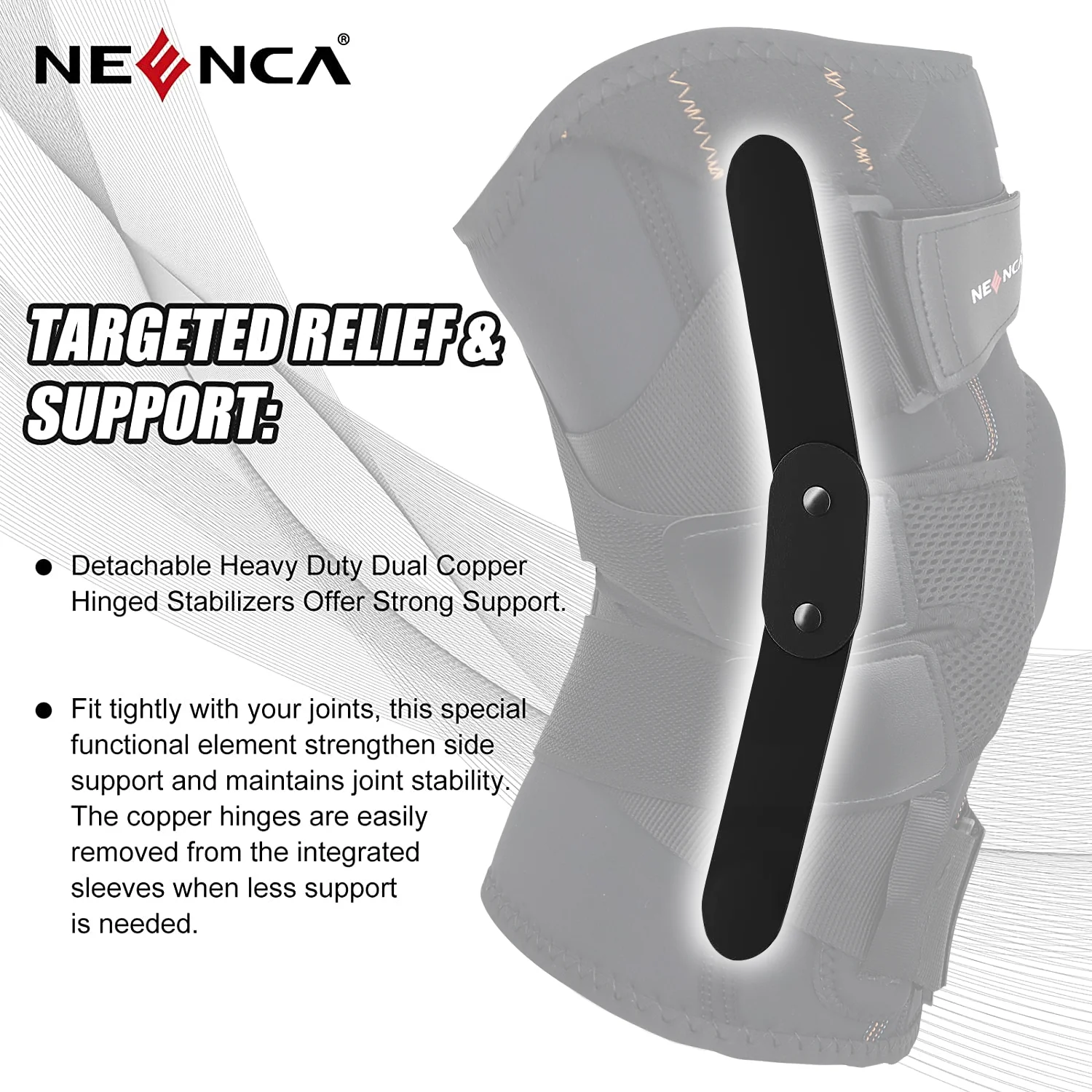 Hinged Knee Brace Support for Men and Women Knee Pain Arthritis ACL Meniscus Tear Injury Recovery Knee Pad Compression Sleeve