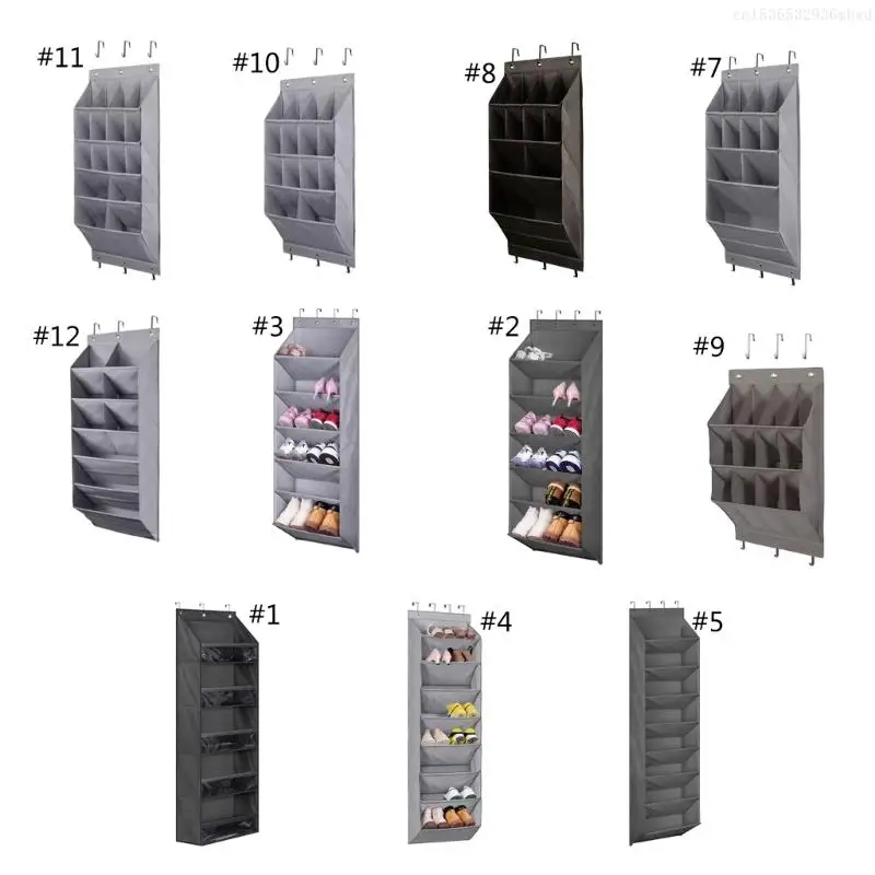 

Over the Door Shoe Organiser Door Shoe Rack with Multi Deep Pockets for Multi Pairs of Shoes Hanging Shoe Cabinet F0T4