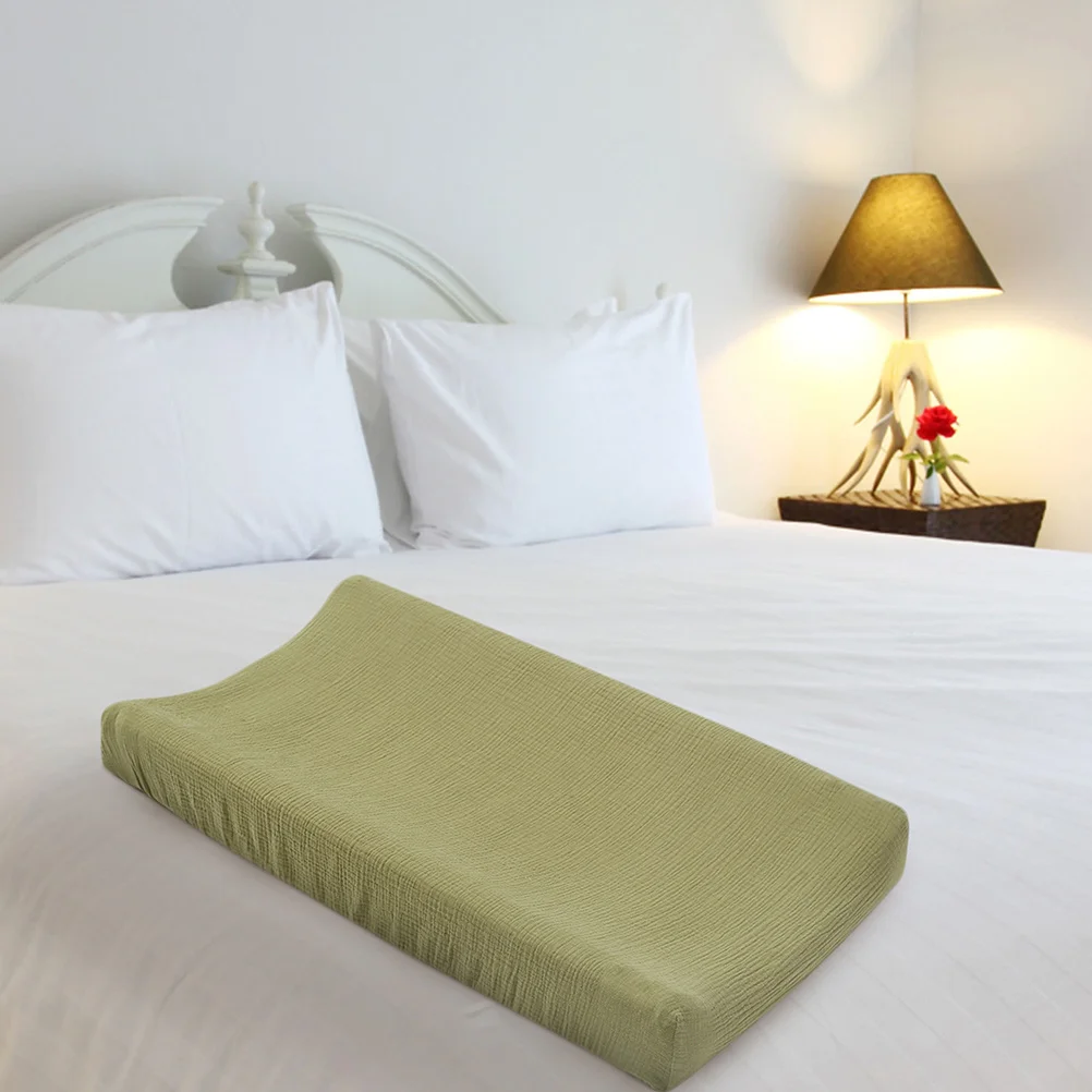 2 قطعة غطاء وسادة تغيير الموسلين لينة تنفس قابل للغسل المجهزة حفاضات تغيير الجدول الوسادة للحضانة طفل الفتيان الفتيات القطن