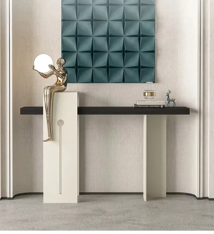 foyer decorative cabinet End view table  تحف كبيره للمنزل  Italian minimalist entrance table Modern minimalist entrance