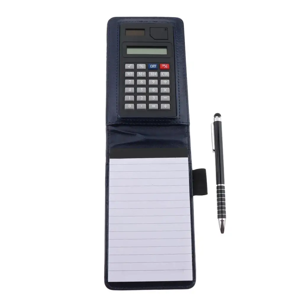 Hard Cover Writing Notebook with Pen Loop And Fine Leather Top, Includes 8 Bit