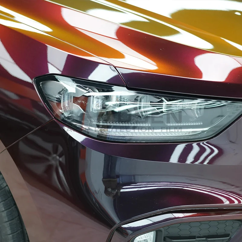 Hot Selling Self Healing Car PPF Colored TPU Aurora Black Charm Red Coating Cover Auto Paint Protection Film