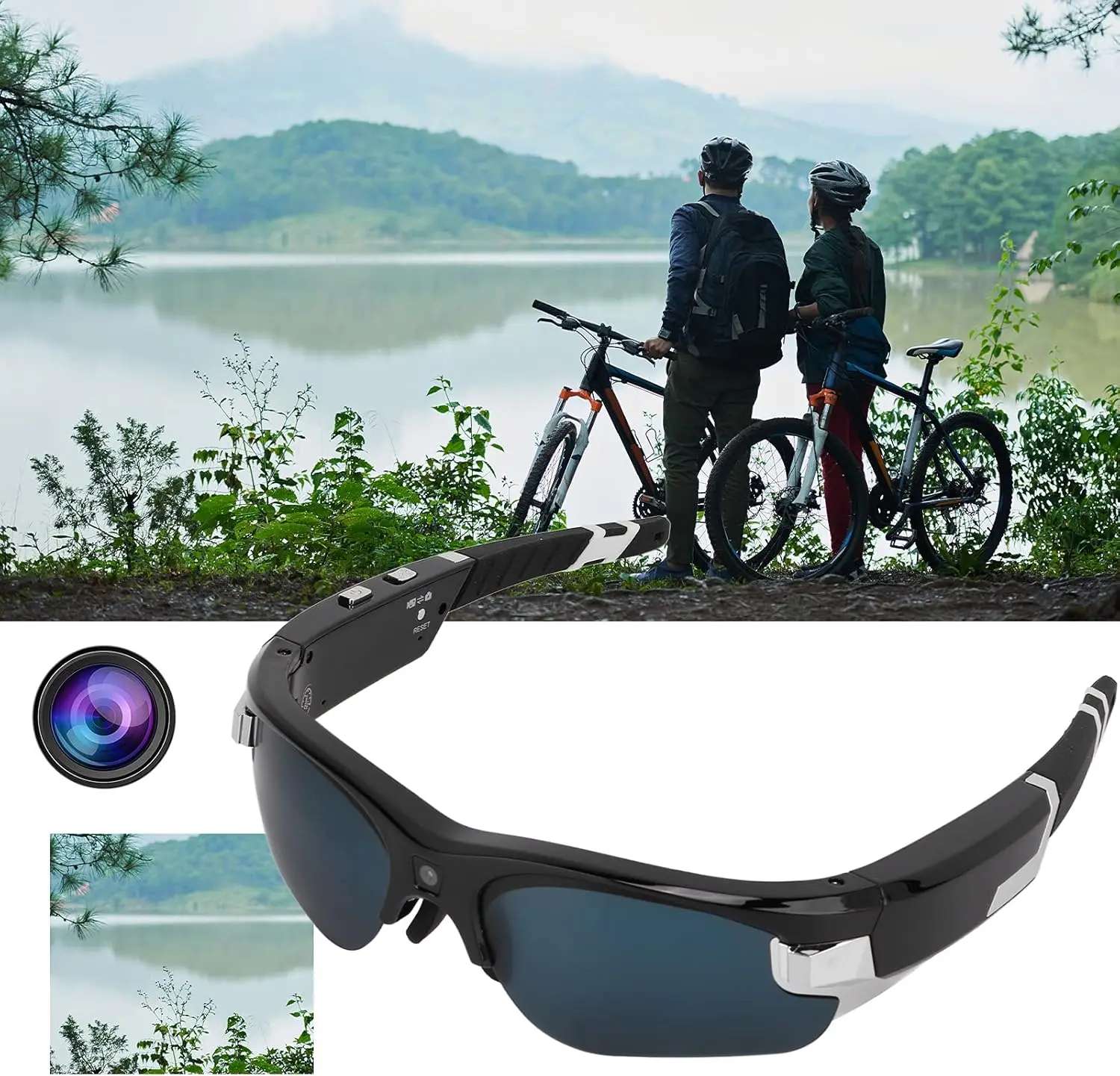 

action cameras sunglasses HD head vlogging motorcycle riding miniature ornament recording pocket photography photo taking mini