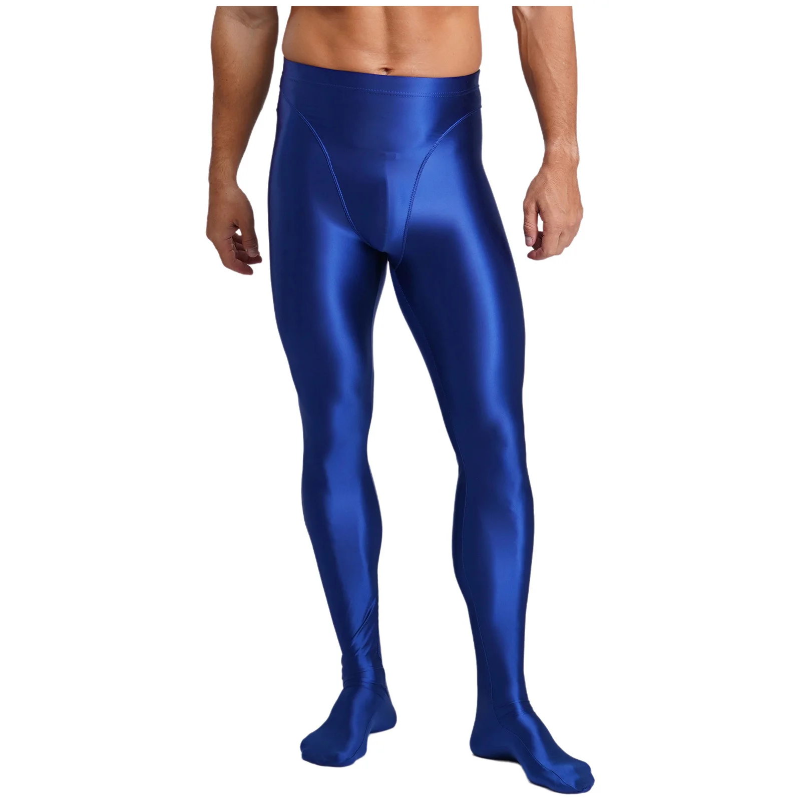 남성용 신축성 있는 단색 발목까지 오는 레깅스 타이즈 바지 하이웨이스트 슬림핏 팬티스타킹 요가 피트니스 스포츠 댄스 속옷