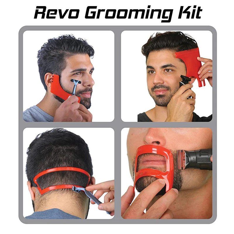 Haircut Kit Beard Hair Goatee Neckline Shaving Template Hairline Beard Shaping Tool Hair Cutting Grooming Kit Barber Supplies