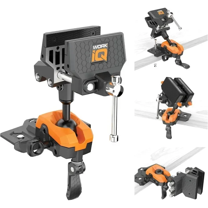 Cast Aluminum w/ 8-Position Locking Ball & Socket | Woodworking Vise Handles & 360° Articulating Bench Vise Made From Steel