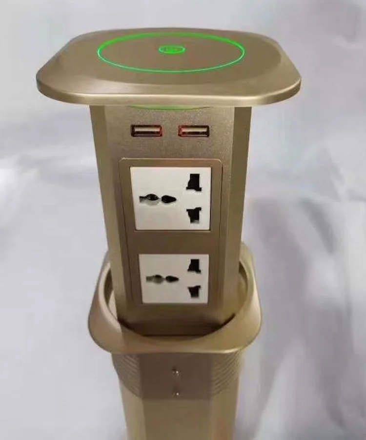 New Automatic Kitchen Tabletop Countertop Worktop Smart Pop Up Power Tower Electrical Outlet Cooker Socket/ Tower Socket UK EU