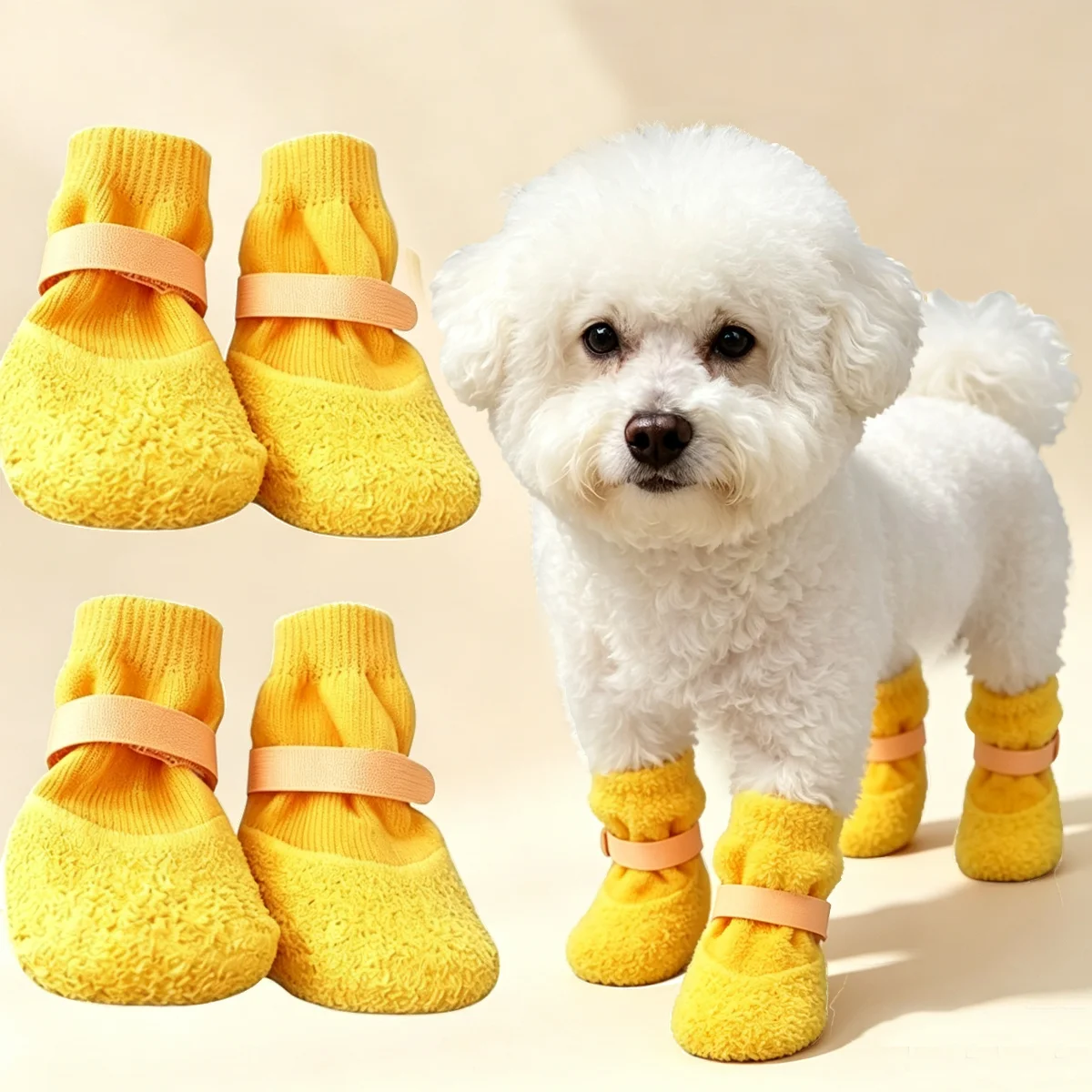 Pet Anti-Slip Dog Socks Prevent Cats & Dogs Licking Paws Waterproof Socks Suitable For Indoor Wooden Floors Outdoor Hot Roads - view 2