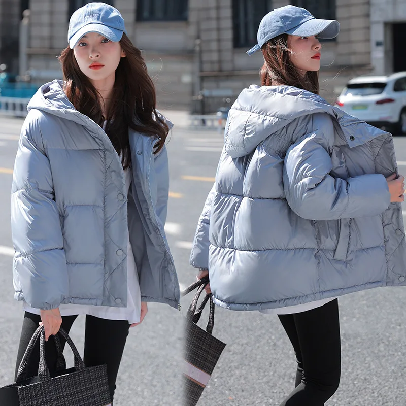 Women Winter Down Padded Jacket 2024 Winter Warm Thick Cotton Coat Korean Loose Hooded Bread Jacket Female Outwear Winter Jacket