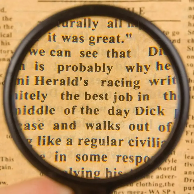 Portable Handheld 8X Magnifier Leather Magnifier Loupe Pocket Magnifying Glass Reading Monocle Jewelry Loupe Gift Glasses Lupe