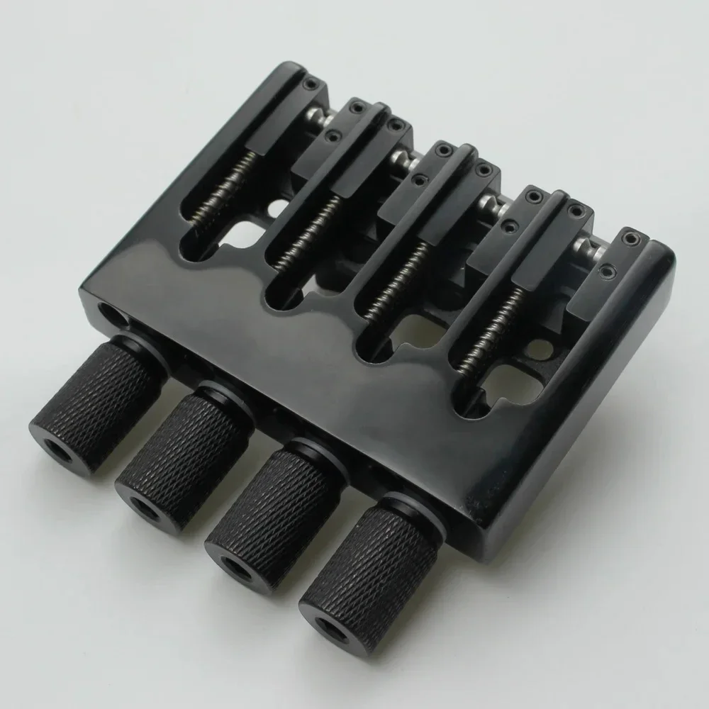 Slightly Adjustable String Spacing,Adjustable Bass Bridge with Black Base, 4 ~5 String Spacing,  CNC Processing
