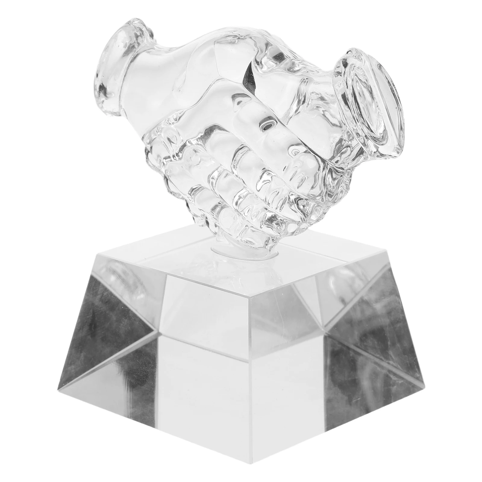 

Shining Crystal Trophy Handshake Sculpture - Lightweight Award for Youth Competitions - Celebration Trophy for Academic