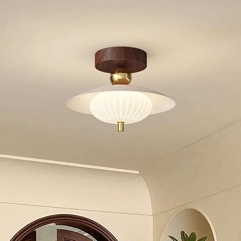 Medieval creative flying saucer ceiling light French retro balcony corridor aisle light entrance foyer light