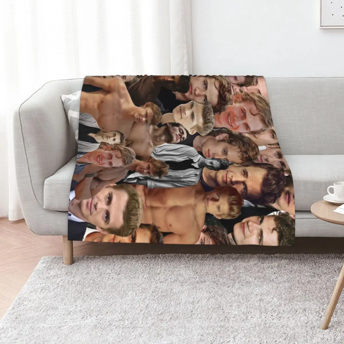 Hayden Christensen Photo Collage Throw Blanket Warm Napping Blanket for Office Couch Bed