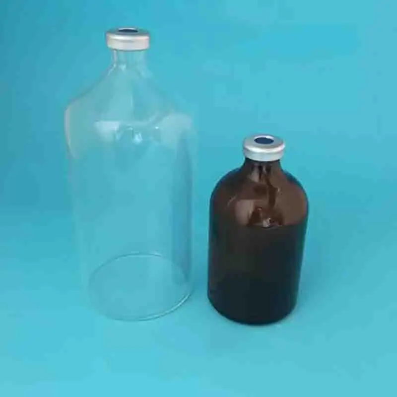 1PCS 50 100 250ml transparent brown crimp top headspace bottle crimp top anaerobic bottle sealed sampling reagent bottle