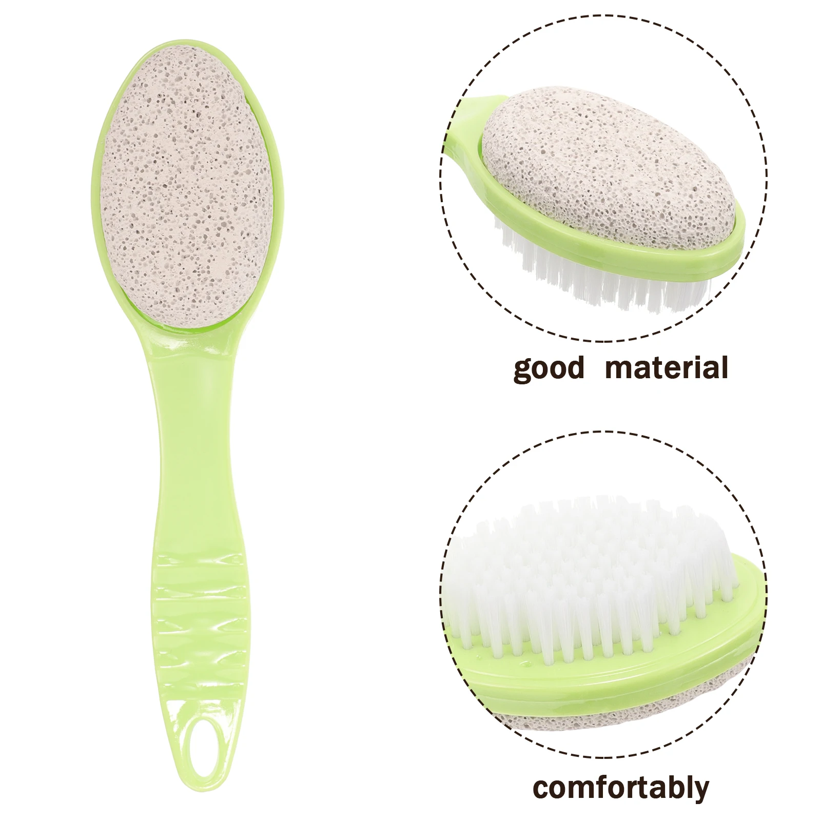 

Pumice Stone Foot Brush Double Sided Green Dead Skin Remover Exfoliator Callus Pedicure Scrubber Body Care Tool Foot Tool