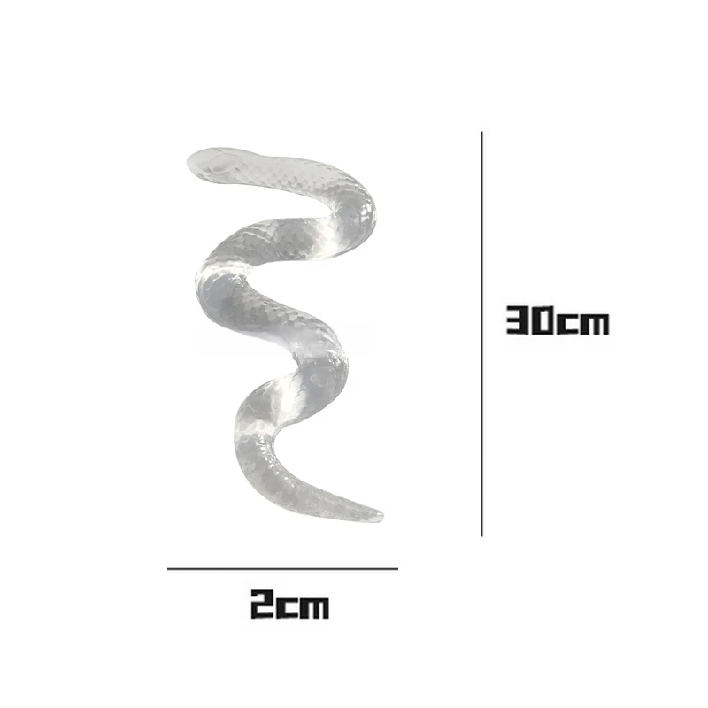 Cute Squeeze Transparent Snake Decompression Toy Simulation Curved Snake Squeezing Pinching Soft Relief Pressure Gift Toy