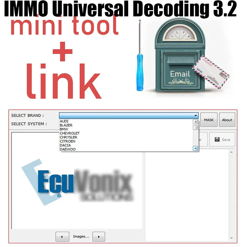 IMMO Universal Decoding 3.2 Remove IMMO Code Of ECU With Free Keygen EcuVonix 3.2 Unlimited Crack OBD2 Scanner Maintenance Tools