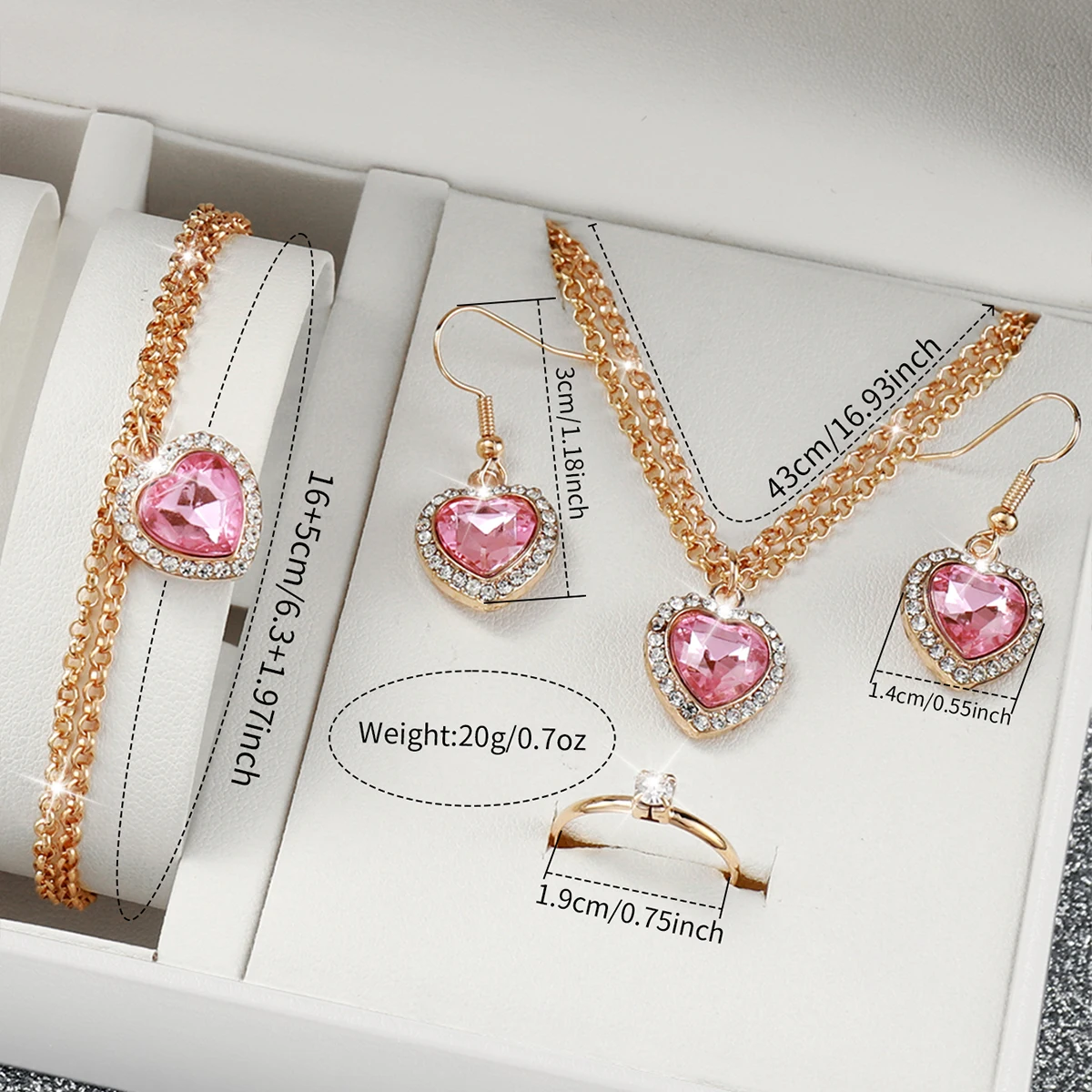 6PCS/Set Fashion Starry Sky Women Watches Leather Band Analog Quartz Watch Diamond Heart Jewelry Set