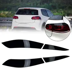 4PCS Rear Tail Light Lamp Eyelid Trim Cover For Golf 6 MK6 2008 2009 2010 2011 2012 2013 Headlights Eyebrow Eyelids Trim