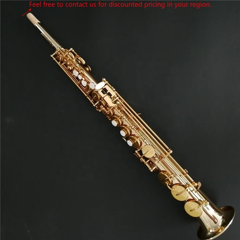 

Gold-copper Material Professional Bb Tone Soprano Saxophone