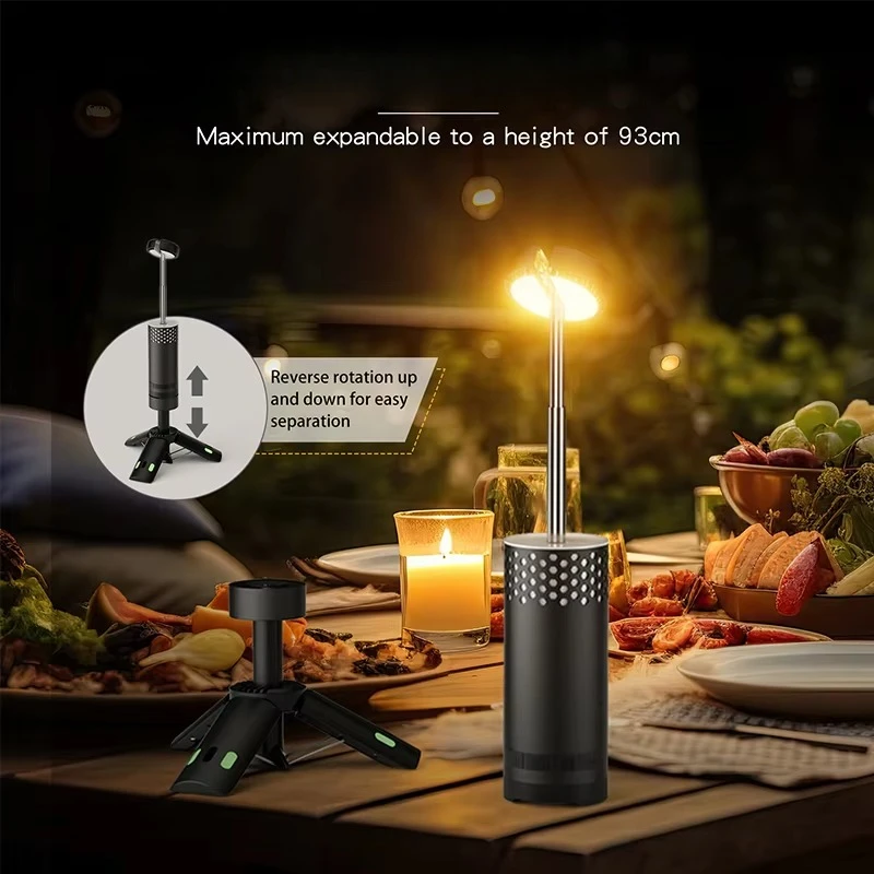 

Перезаряжаемый 4-режимный светодиодный фонарь для кемпинга, выдвижной, складной, с подвесной системой, с системой антиблокировочной тормозной системы, материал корпуса