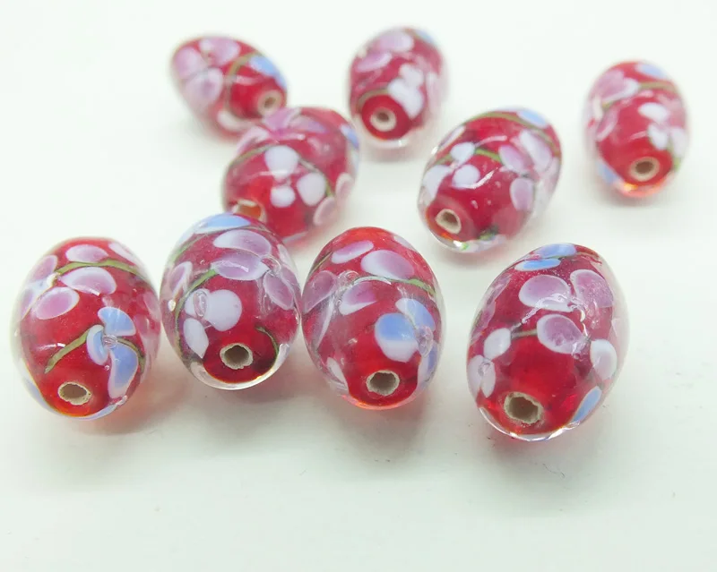 100PCS 11X16MM classic Italian glass beads。DIY necklace. Bracelet earrings. Jewelry accessories