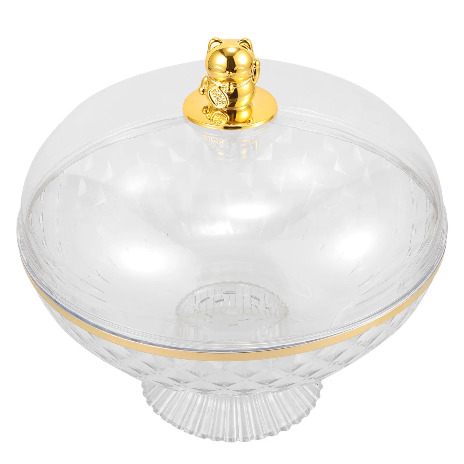 

Elegant Draining Fruit Bowl for Kitchen Countertop Serving Tray with Self-Draining Hole Multi-Function Dessert Snack and