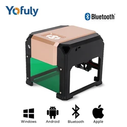 Yofuly K4 Laser Engraving Machine With Bluetooth Desktop Mini Laser Logo Mark Printer DIY Laser Cutting Machine for Wood