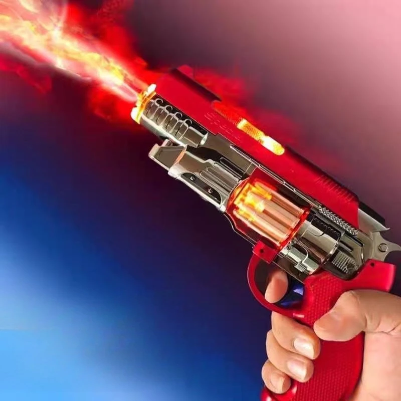 Jongens Revolver Speelgoedpistool met Mistlicht Trillingseffecten Niet-afzekerende veiligheidsspeelgoedpistool voor kleuters Feestartikelen voor kinderen