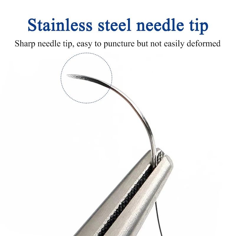 二重まぶたの針縫合糸埋め込み縫合糸眉毛と目袋の切断シングルおよびダブル針縫合糸ナイロン糸