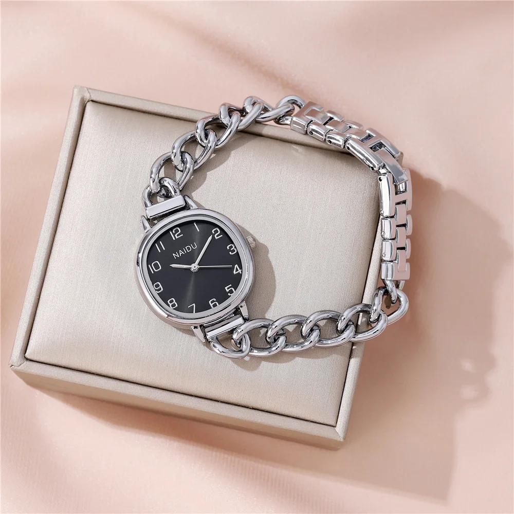 fashion steel bracelet band quartz women dress watch