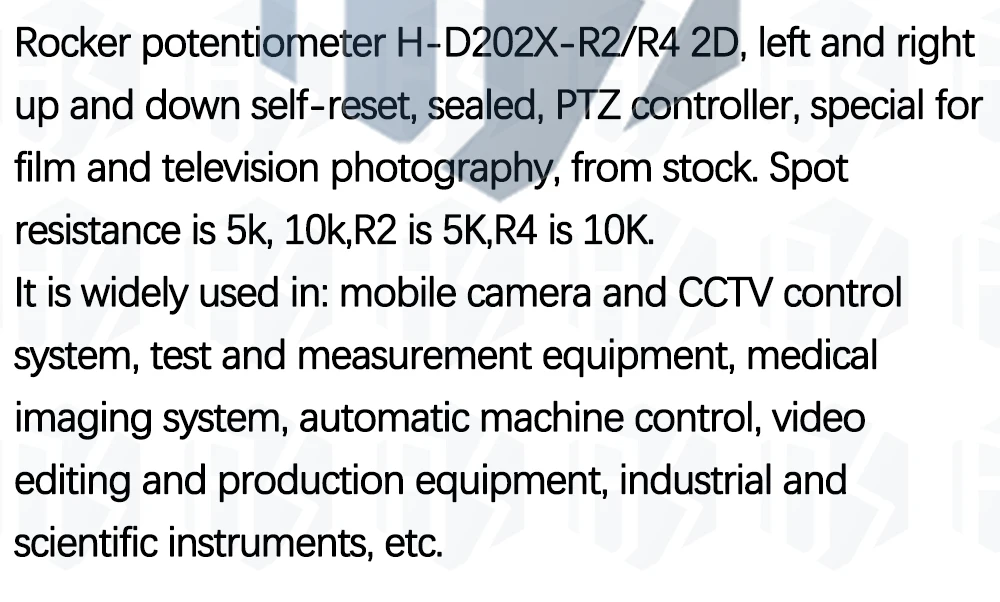 JH-D202X-R2/R4 5K Elektrische Joystick Potentiometer 2-achse 2D Monitor Tastatur Ball Joyrode Controller Für Foto film Werkzeug – Detail 15