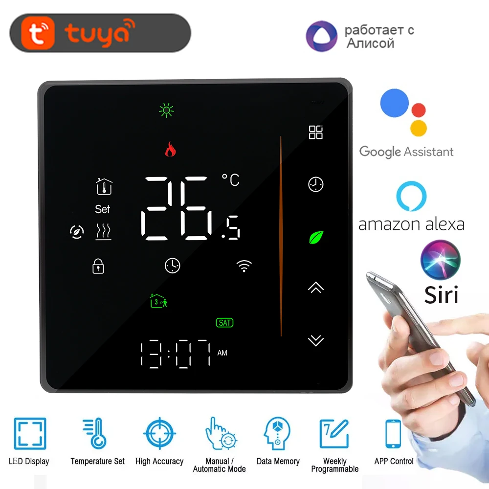 WiFi Smart Thermostat อุณหภูมิ Controller สำหรับ Electronics/น้ำ/หม้อไอน้ำชั้น Ground ความร้อนทำงานร่วมกับ Alexa VOICE ASSISA