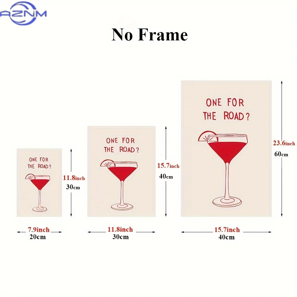 6pcs Frameless Modern Bar Mixology Vodka Tequila Liquor Poster Give It Your Best Shot Wall Art Canvas Painting Print for Living