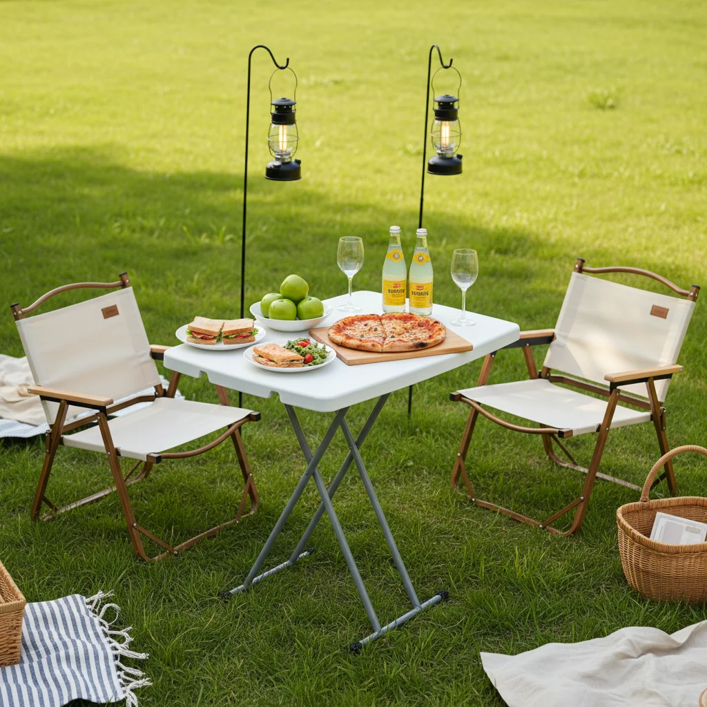 

Регулируемый складной стол, портативный складной стол с несколькими высотами, стол для кемпинга, пикника, бытовой обеденный стол, стол со стальным каркасом