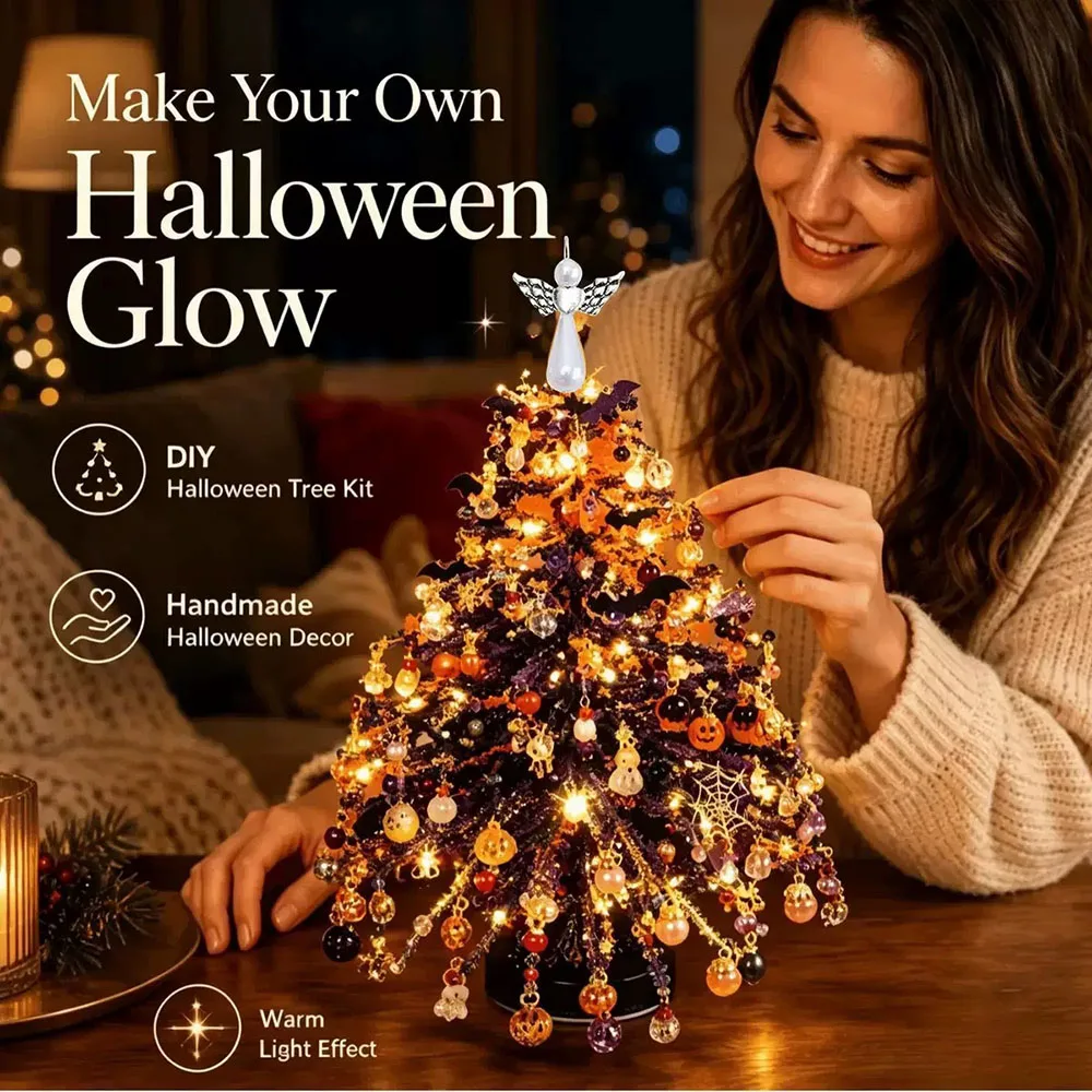 Handmade Bead Weaving Christmas Tree DIY Kit Desktop Holiday Decoration Beaded Xmas Ornament Festive Present DIY Accessories