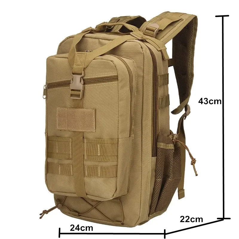 field  Camo  Bag 600D Nylon Assault Pack  Molle Equipment Bags Outdoor Waterproof Riding Hiking Camping Backpack